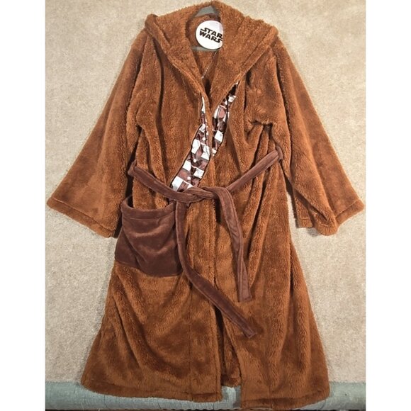 Star Wars Chewbacca Hooded Bathrobe Robe Factory Comfy Cozy Adults One Size - Picture 1 of 14